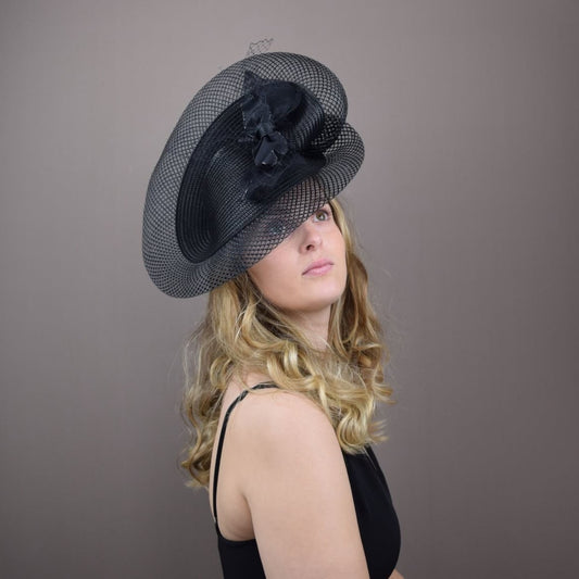 Royal Ascot Black Straw Hat