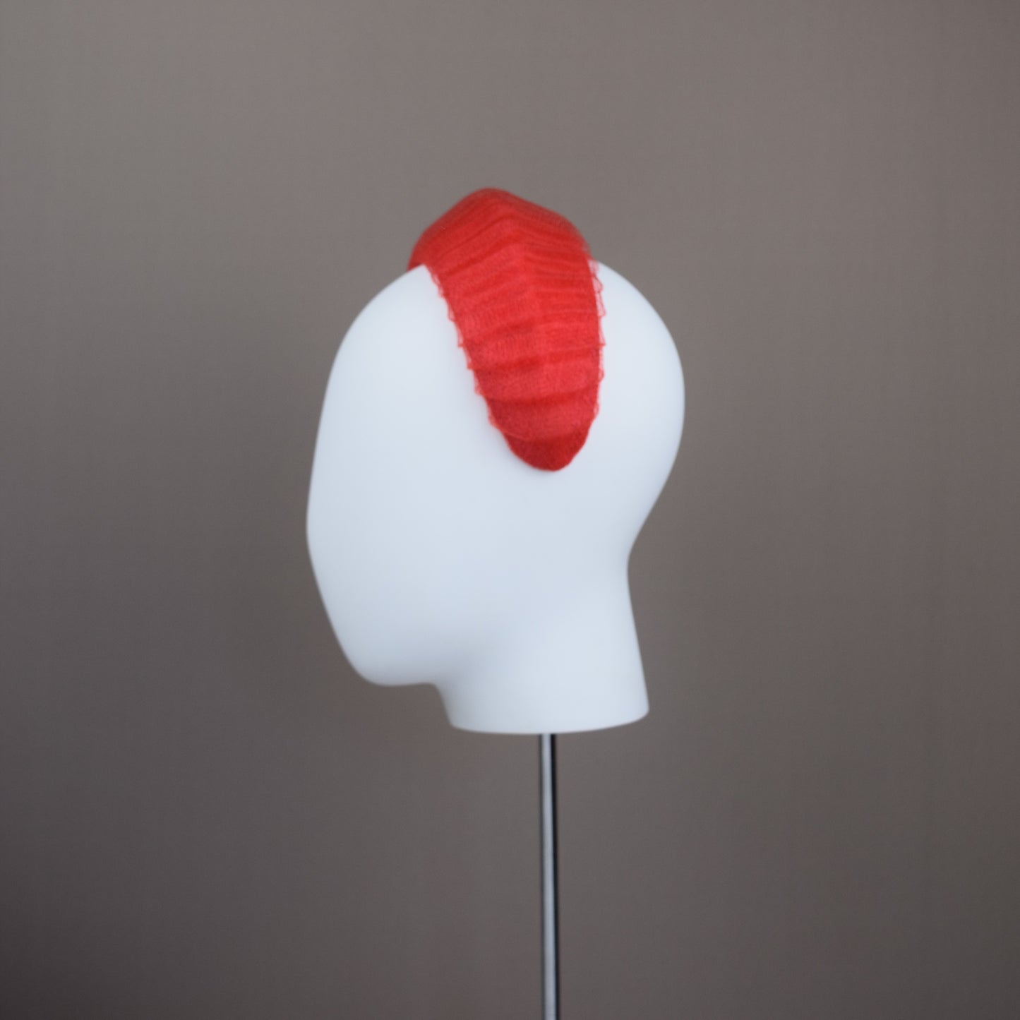Pleated Red Wedding Guest Headband