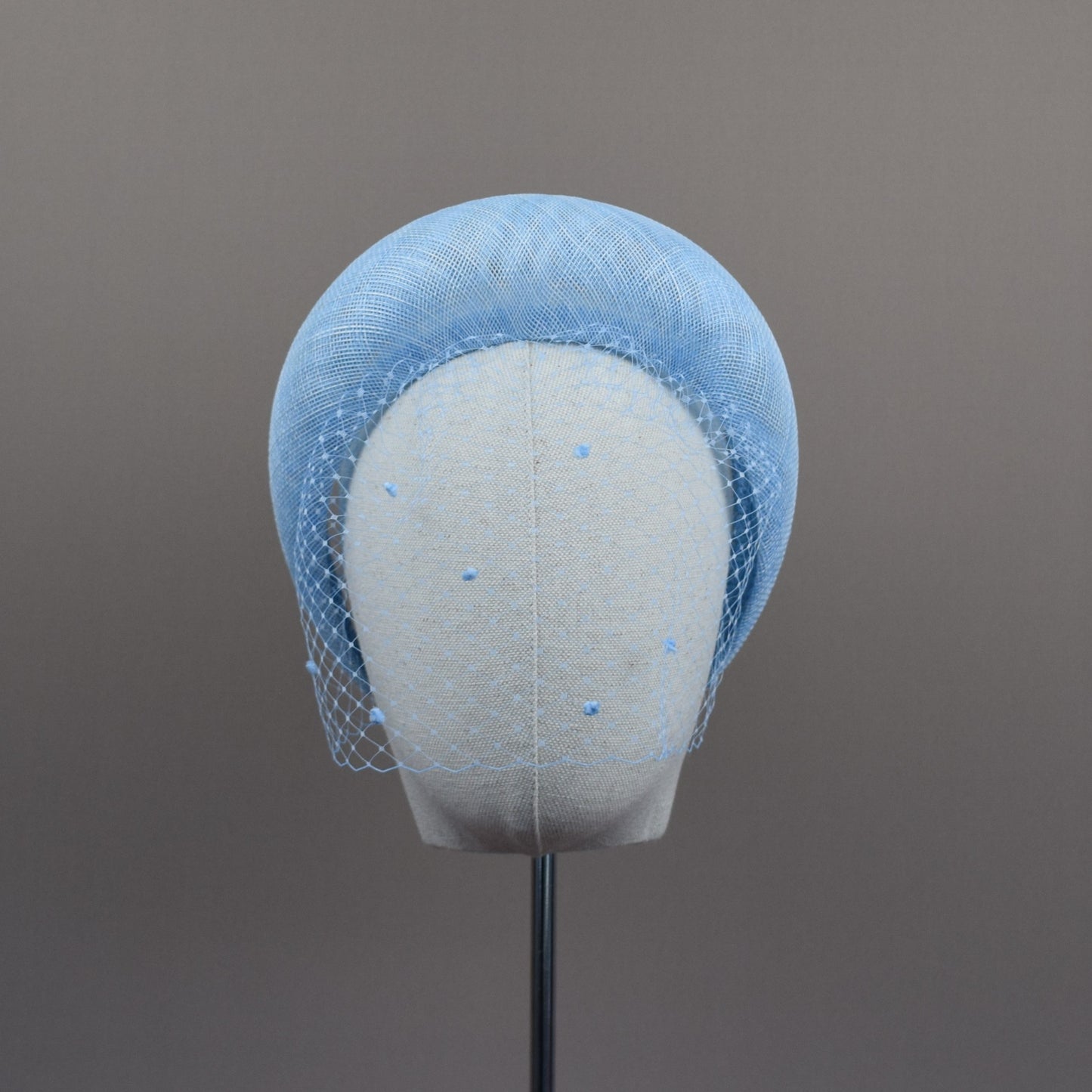 Powder Blue Wedding Guest Headband with optional Veil