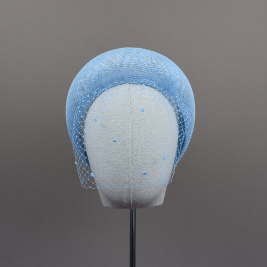 Powder Blue Wedding Guest Headband with optional Veil