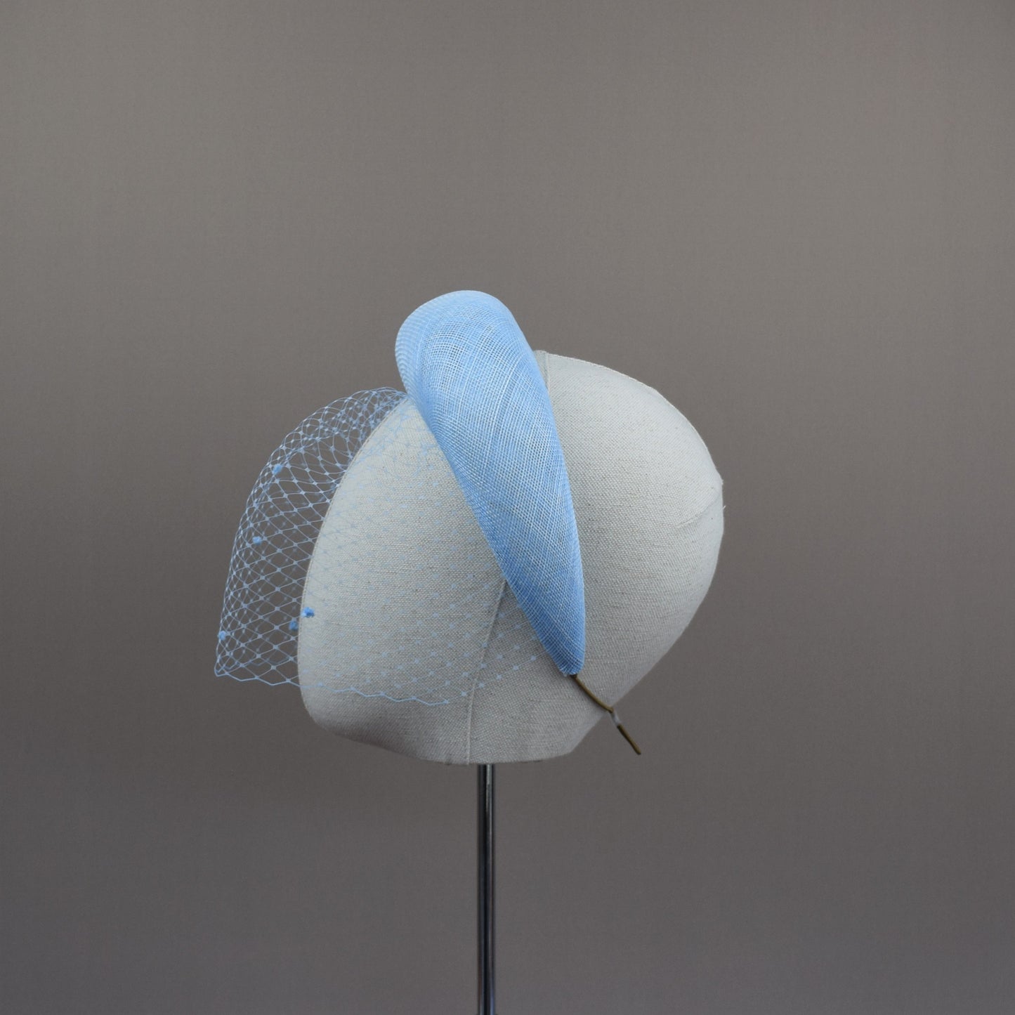 Powder Blue Wedding Guest Headband with optional Veil