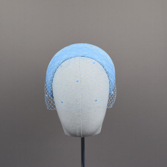 Powder Blue Wedding Guest Headband with optional Veil