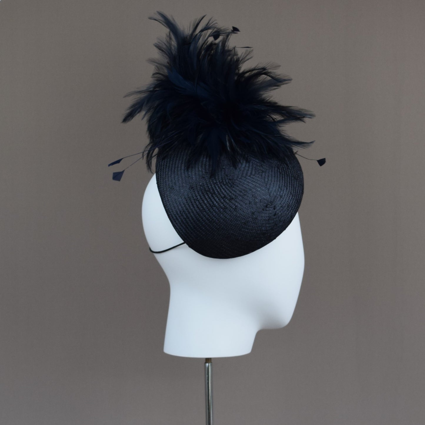 Navy Straw Duchess Style Hat