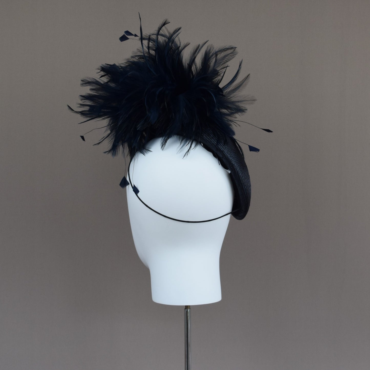 Navy Straw Duchess Style Hat