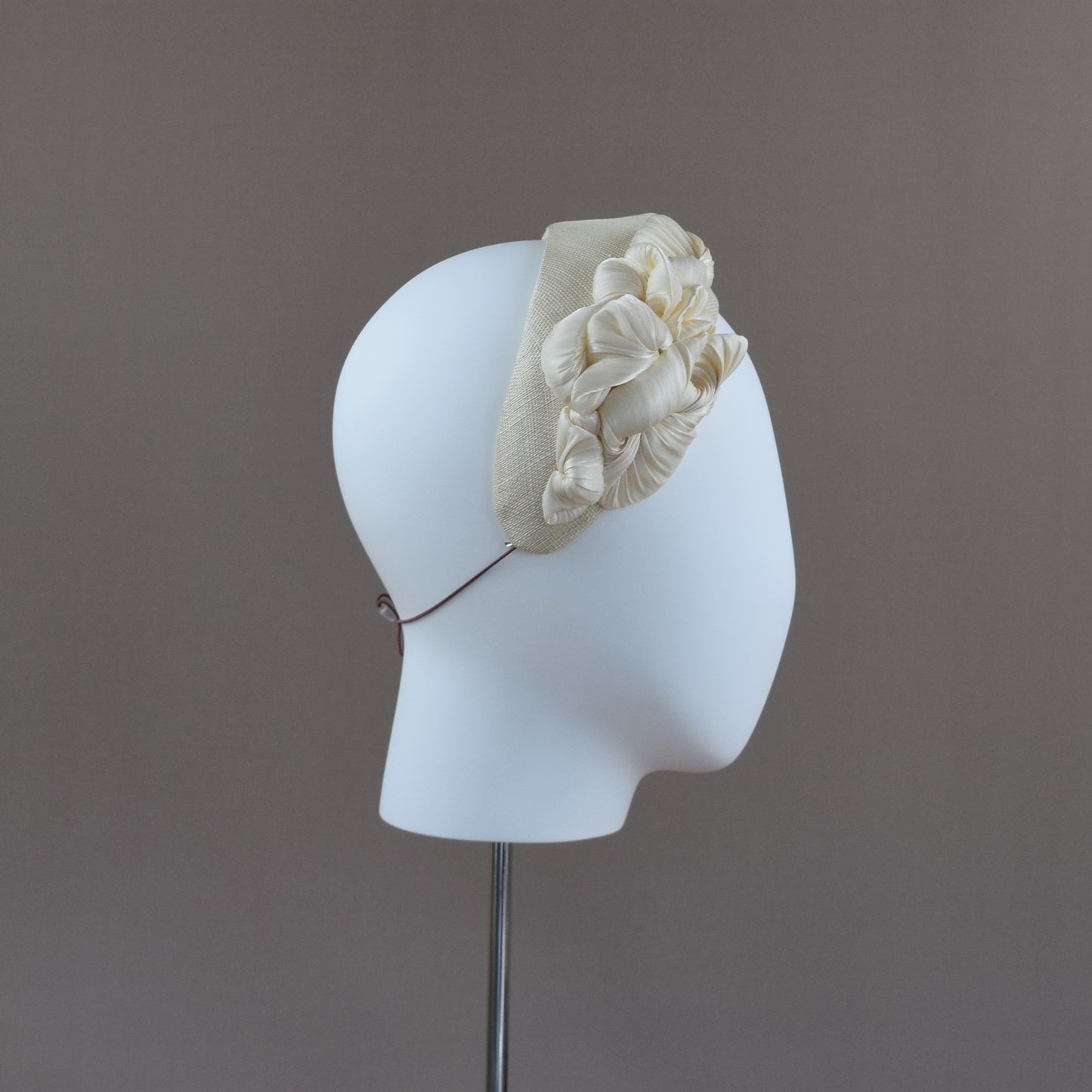 Rich Ivory Straw Bridal Headband