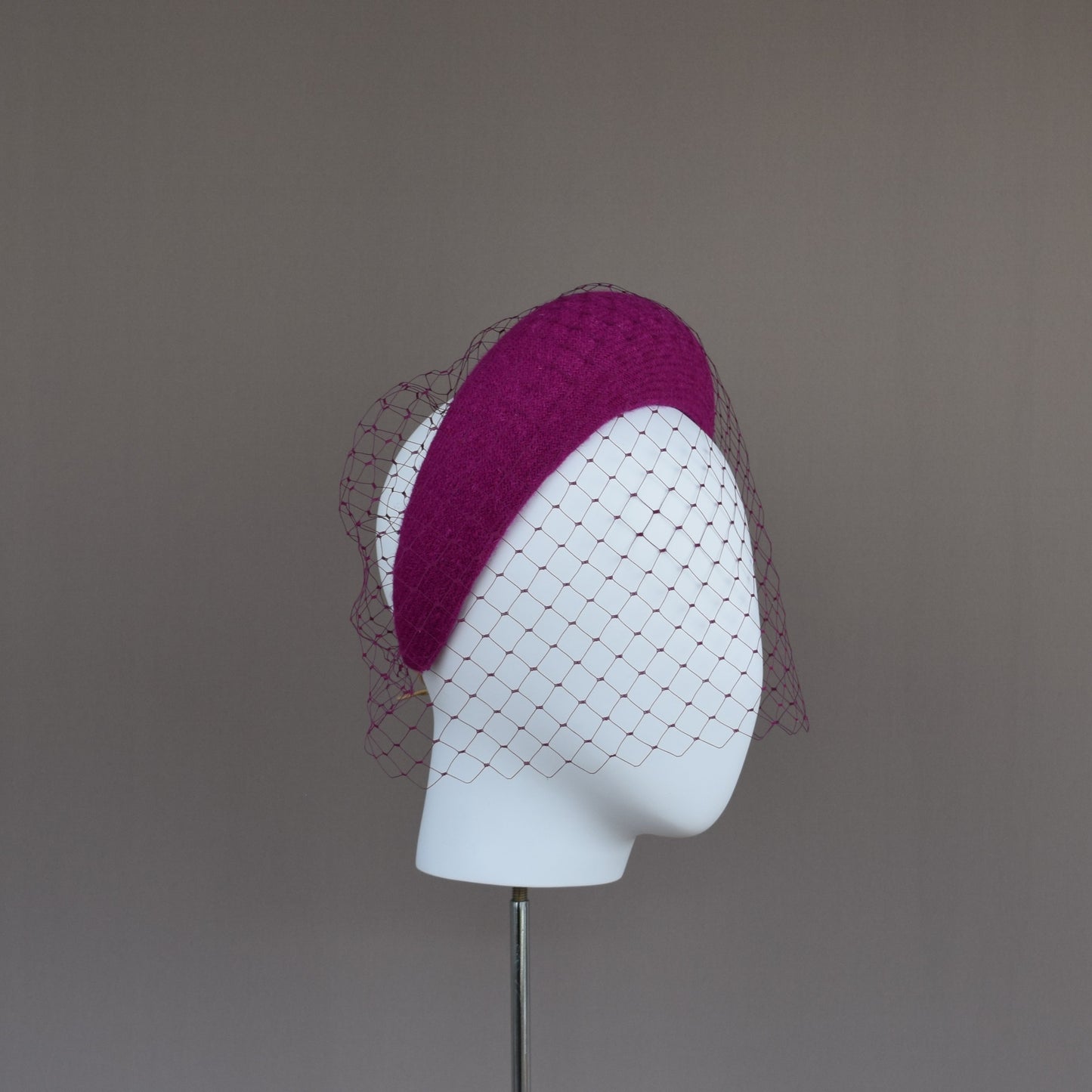 Magenta Harris Wool Wedding Guest Headband
