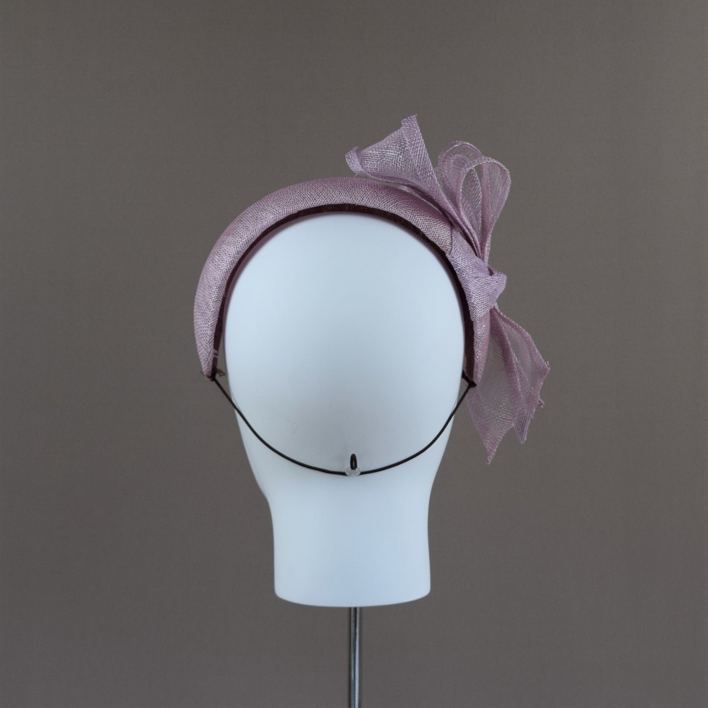 Mauve Straw Wedding Guest Headband