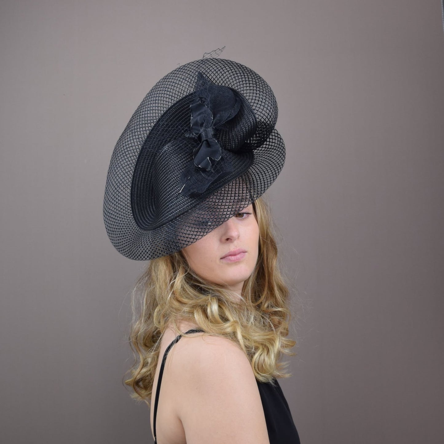 Royal Ascot Black Straw Hat