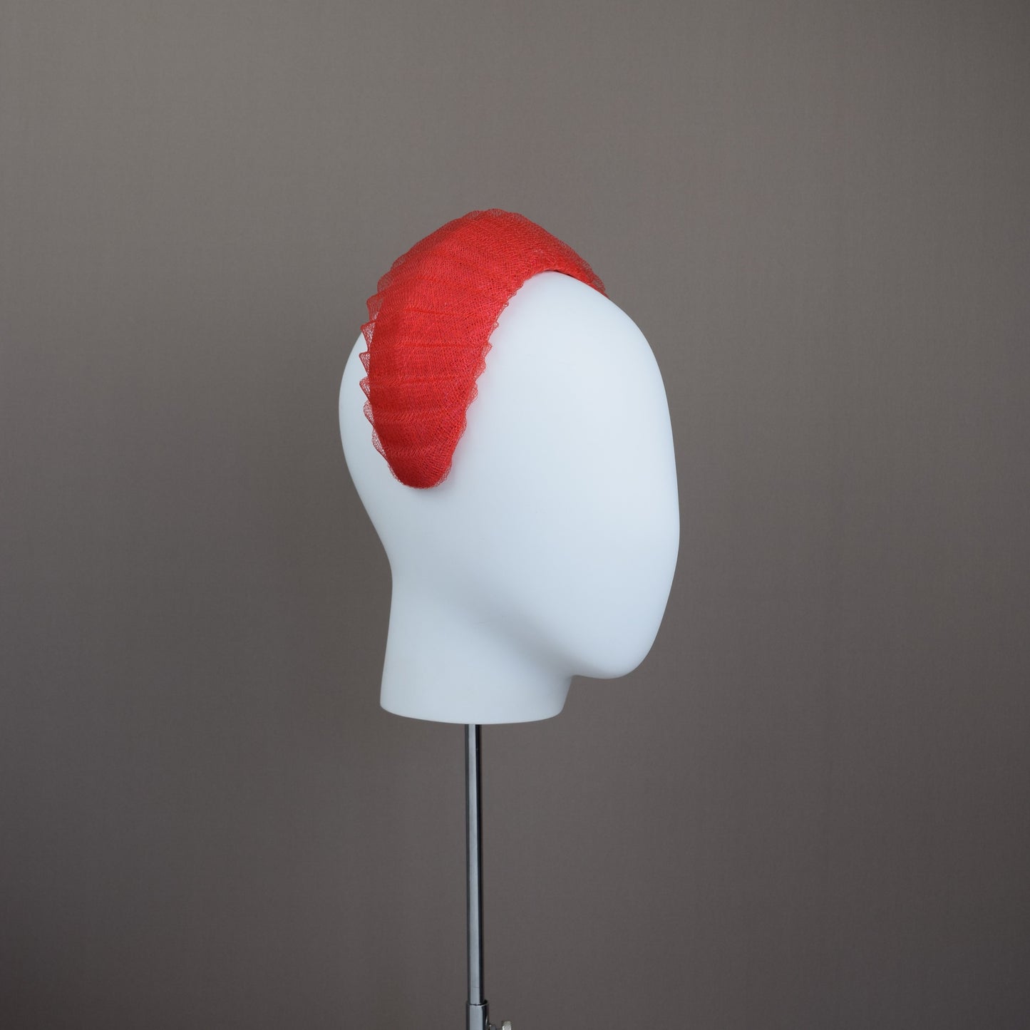 Pleated Red Wedding Guest Headband