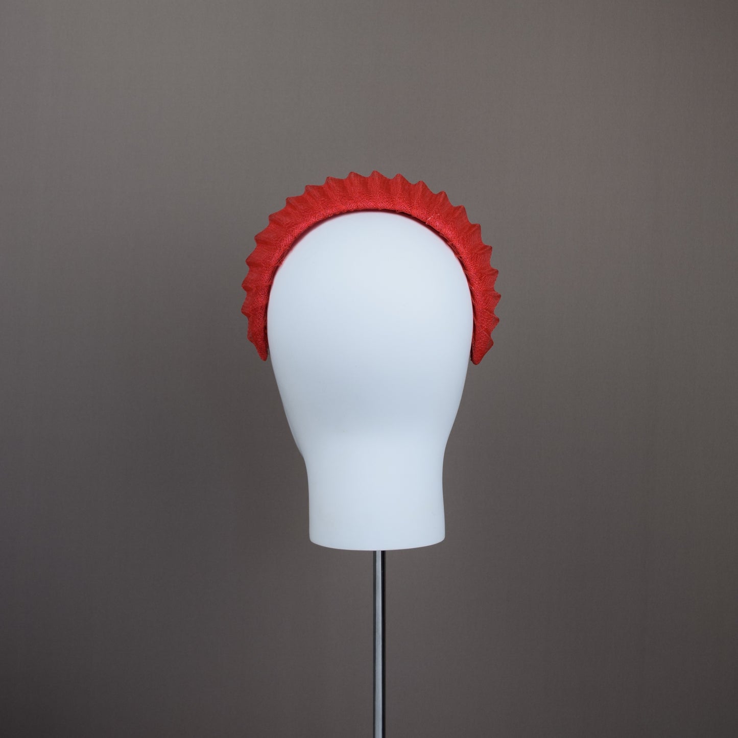 Pleated Red Wedding Guest Headband