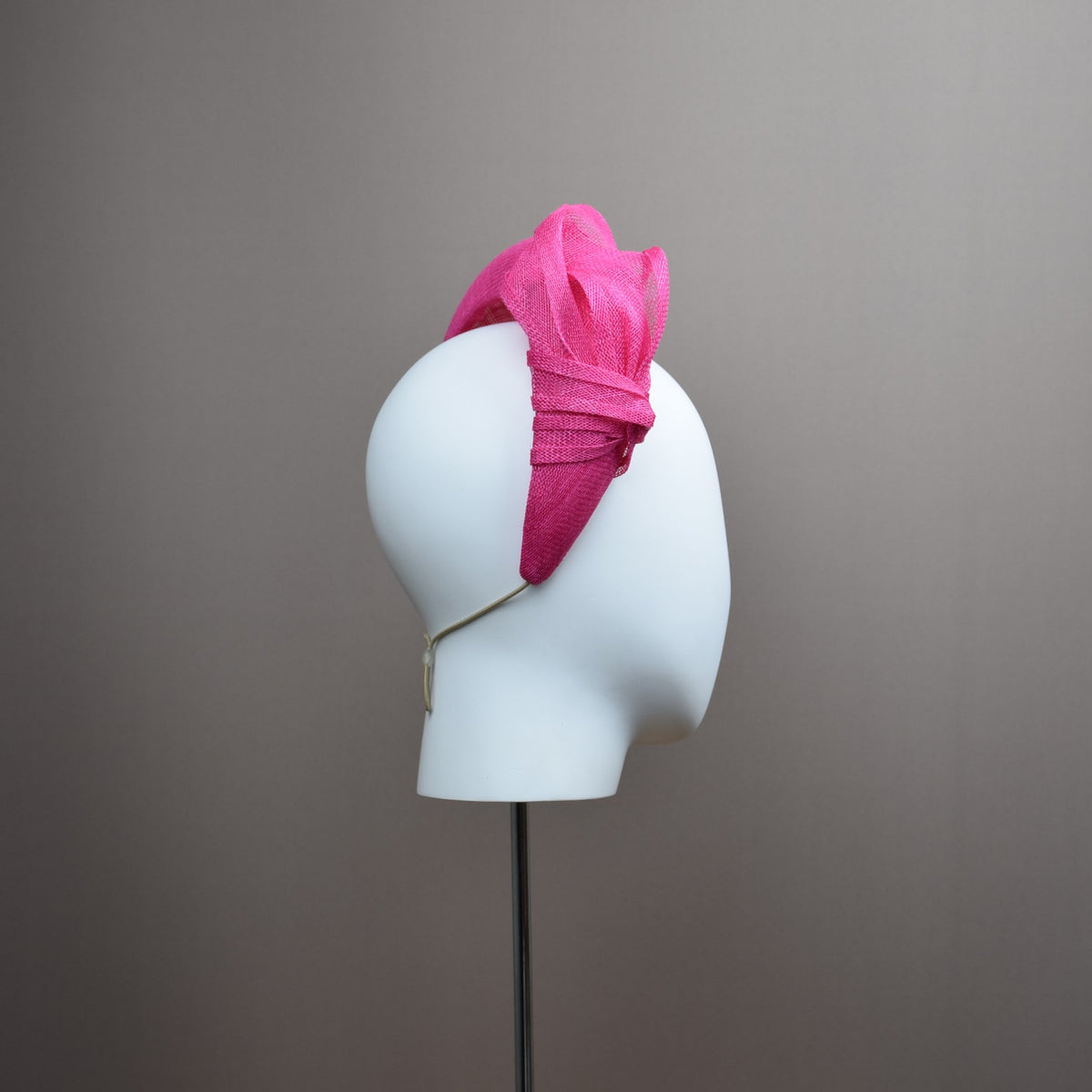 Cerise Pink Straw Wedding Guest Headband
