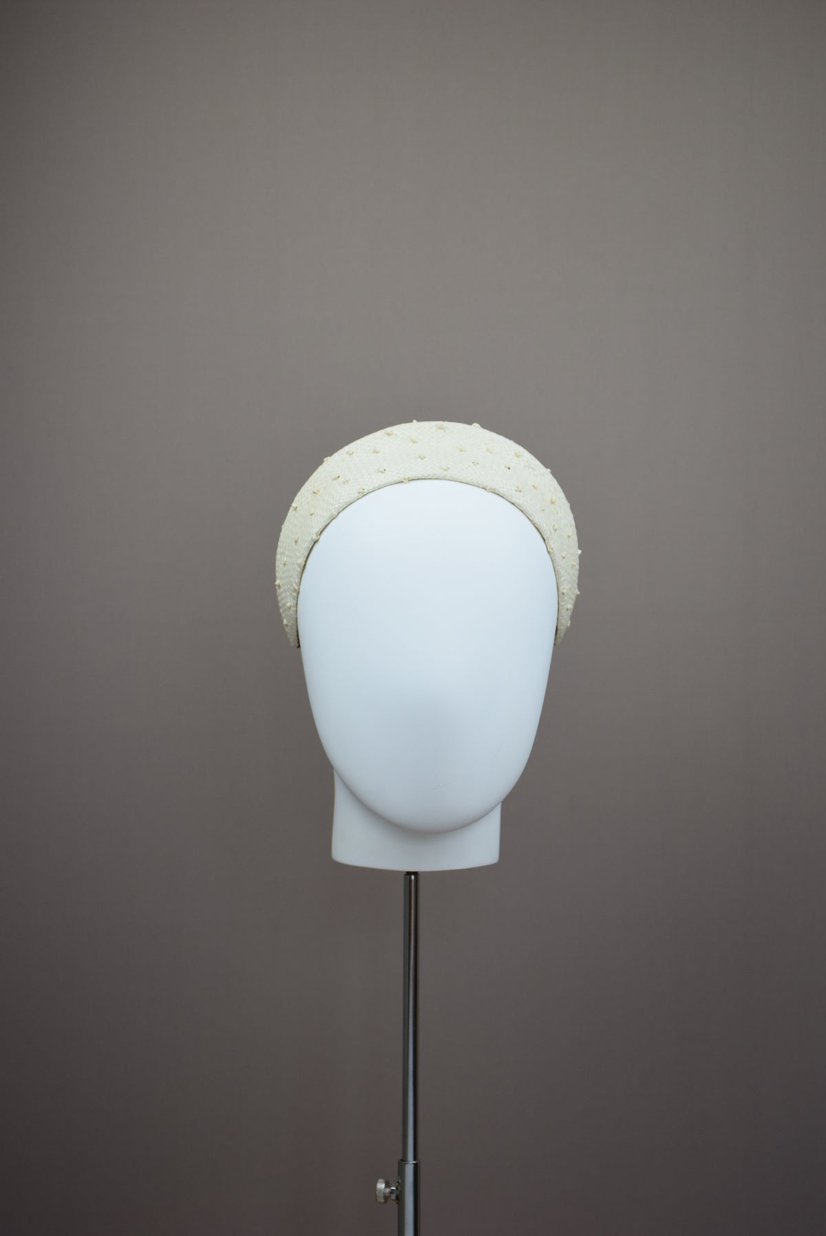 Ivory knotted straw headband