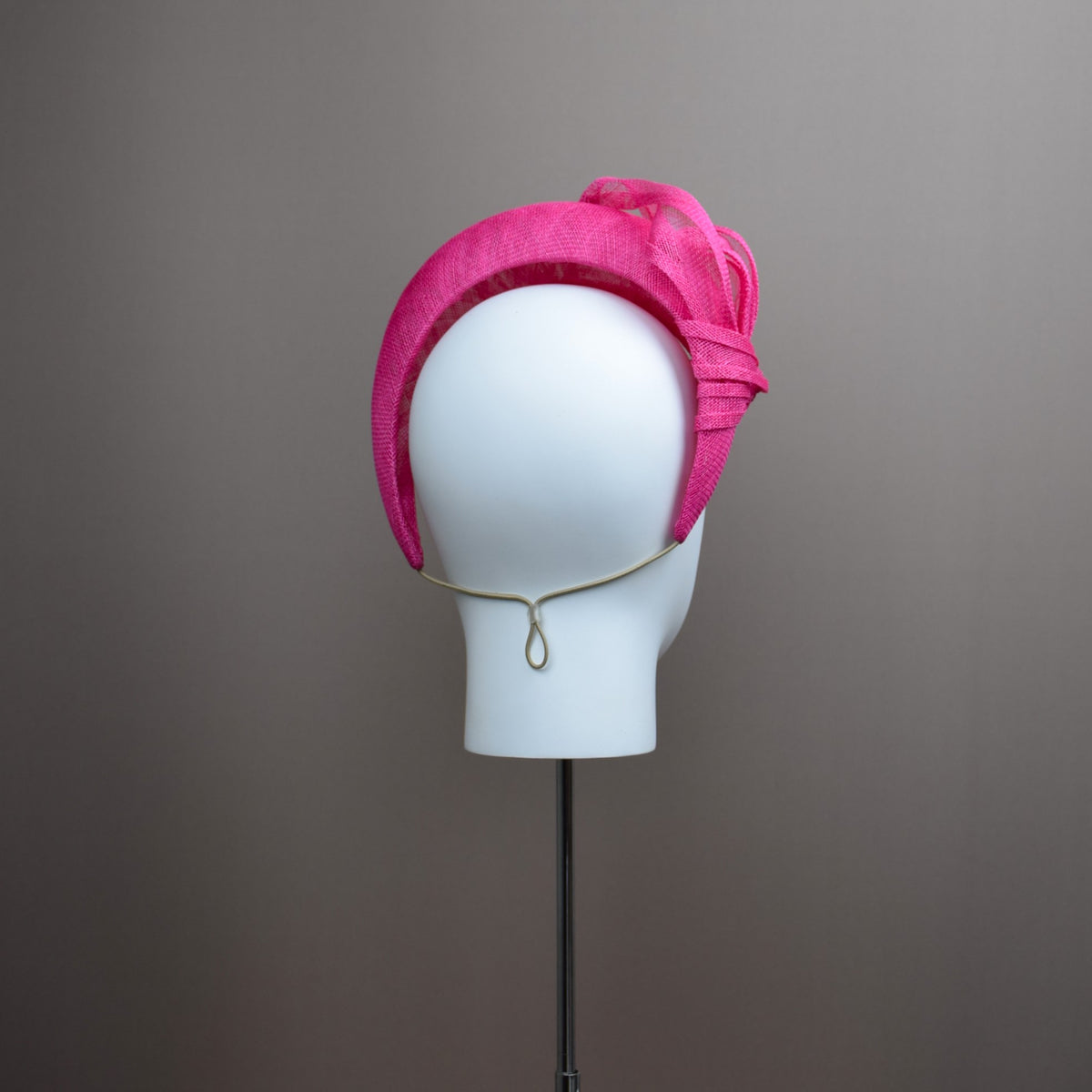 Cerise Pink Straw Wedding Guest Headband