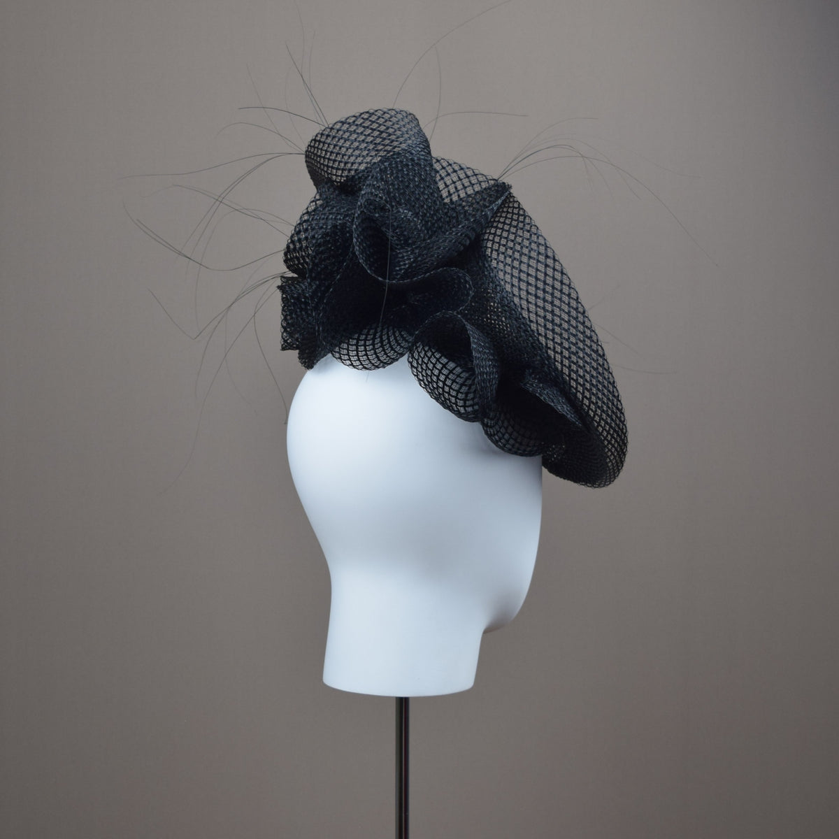Black Straw Ascot Hat