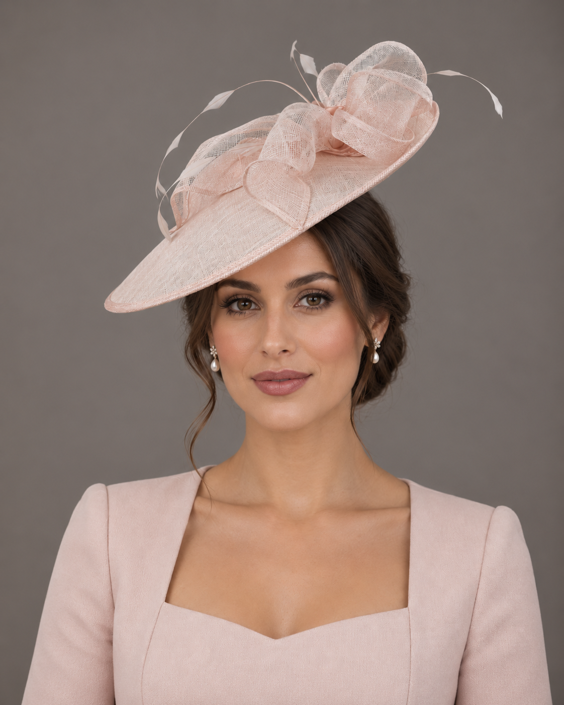 Peach Fuzz Large Saucer Hat