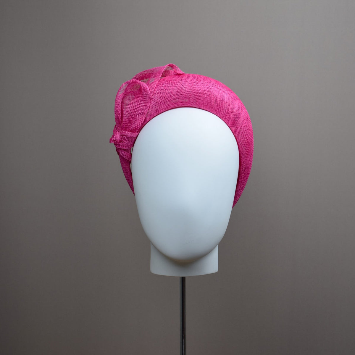 Cerise Pink Straw Wedding Guest Headband