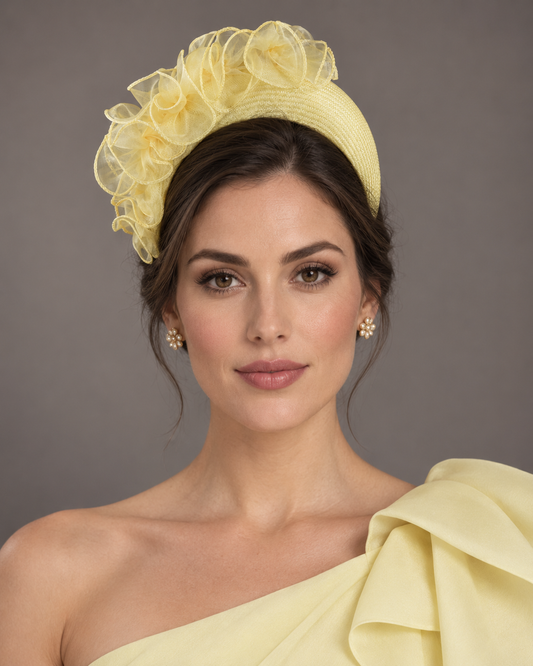 Primrose Yellow Straw Race Day Headband