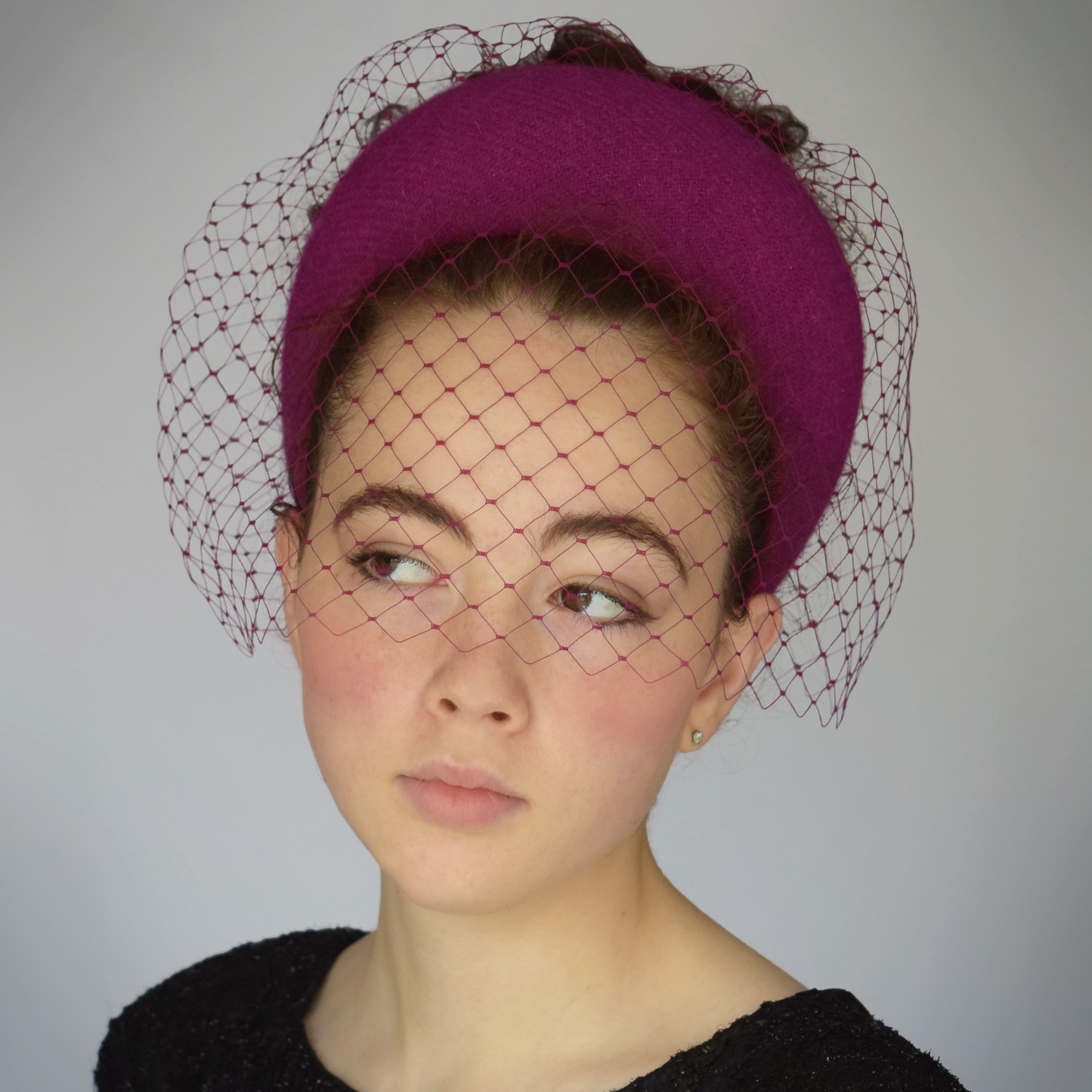 Magenta Harris Wool Wedding Guest Headband